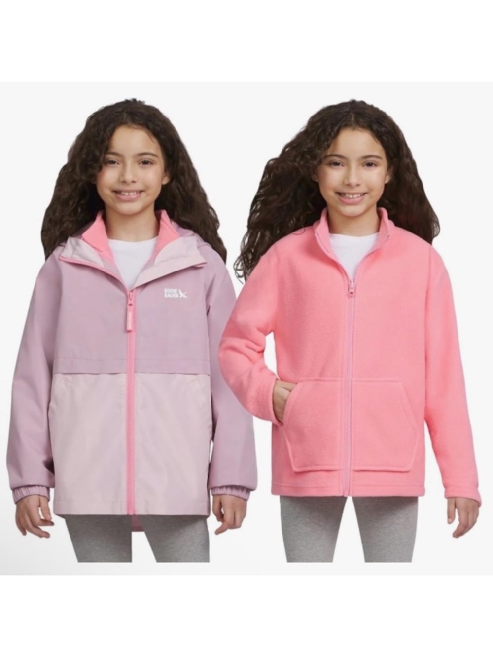 Eddie Bauer Youth LightWeight 3 in 1 Jacket with Zip Out Liner